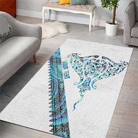 Kahui Whetu Paua shell Kowhaiwhai Taniko Personalised Area Rug Manta Ray Shark-Turtle Maori Tribal Style LT9 - Polynesian Pride