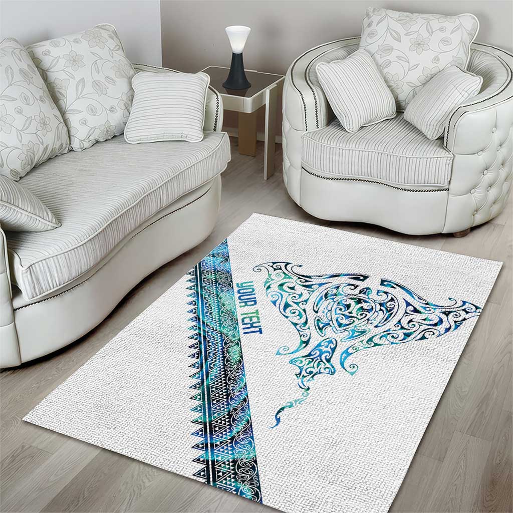 Kahui Whetu Paua shell Kowhaiwhai Taniko Personalised Area Rug Manta Ray Shark-Turtle Maori Tribal Style LT9 - Polynesian Pride