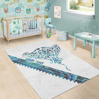 Kahui Whetu Paua shell Kowhaiwhai Taniko Personalised Area Rug Manta Ray Shark-Turtle Maori Tribal Style LT9 - Polynesian Pride