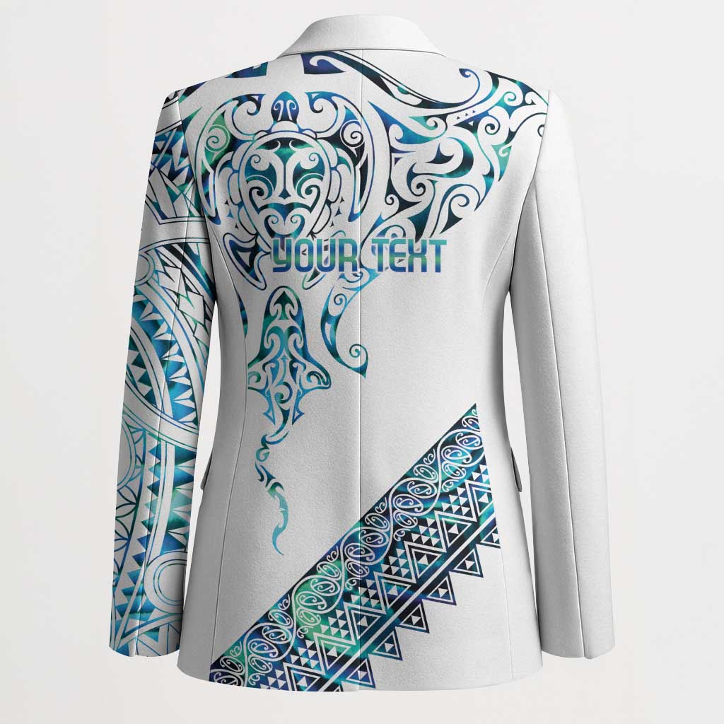 Kahui Whetu Paua shell Kowhaiwhai Taniko Personalised Blazer Manta Ray Shark-Turtle Maori Tribal Style