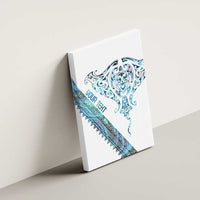 Kahui Whetu Paua shell Kowhaiwhai Taniko Personalised Canvas Wall Art Manta Ray Shark-Turtle Maori Tribal Style LT9 - Polynesian Pride