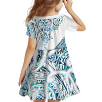 Kahui Whetu Paua shell Kowhaiwhai Taniko Personalised Family Matching Long Sleeve Bodycon Dress and Hawaiian Shirt Manta Ray Shark-Turtle Maori Tribal Style LT9 - Polynesian Pride