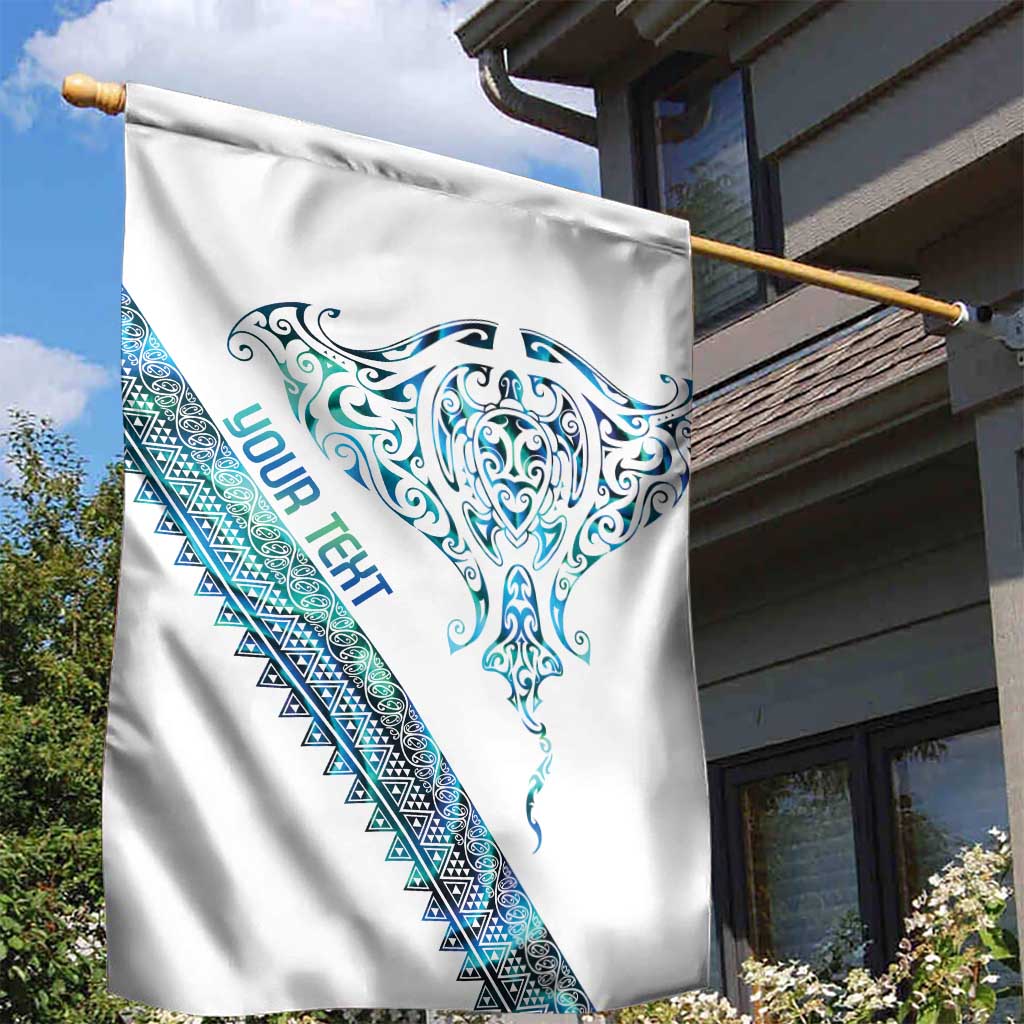 Kahui Whetu Paua shell Kowhaiwhai Taniko Personalised Garden Flag Manta Ray Shark-Turtle Maori Tribal Style LT9 - Polynesian Pride