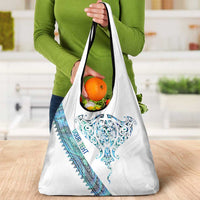 Kahui Whetu Paua shell Kowhaiwhai Taniko Personalised Grocery Bag Manta Ray Shark-Turtle Maori Tribal Style LT9 - Polynesian Pride