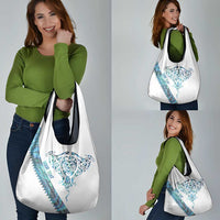 Kahui Whetu Paua shell Kowhaiwhai Taniko Personalised Grocery Bag Manta Ray Shark-Turtle Maori Tribal Style LT9 - Polynesian Pride