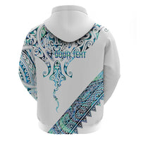 Kahui Whetu Paua shell Kowhaiwhai Taniko Personalised Hoodie Manta Ray Shark-Turtle Maori Tribal Style LT9 - Polynesian Pride