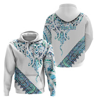 Kahui Whetu Paua shell Kowhaiwhai Taniko Personalised Hoodie Manta Ray Shark-Turtle Maori Tribal Style LT9 - Polynesian Pride
