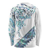 Kahui Whetu Paua shell Kowhaiwhai Taniko Personalised Long Sleeve Shirt Manta Ray Shark-Turtle Maori Tribal Style LT9 - Polynesian Pride