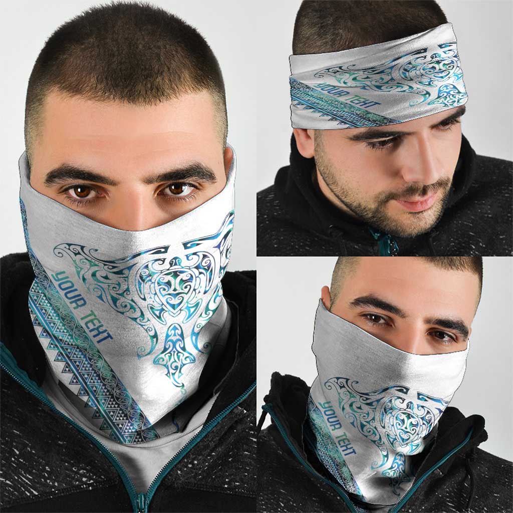 Kahui Whetu Paua shell Kowhaiwhai Taniko Personalised Neck Gaiter Manta Ray Shark-Turtle Maori Tribal Style LT9 - Polynesian Pride