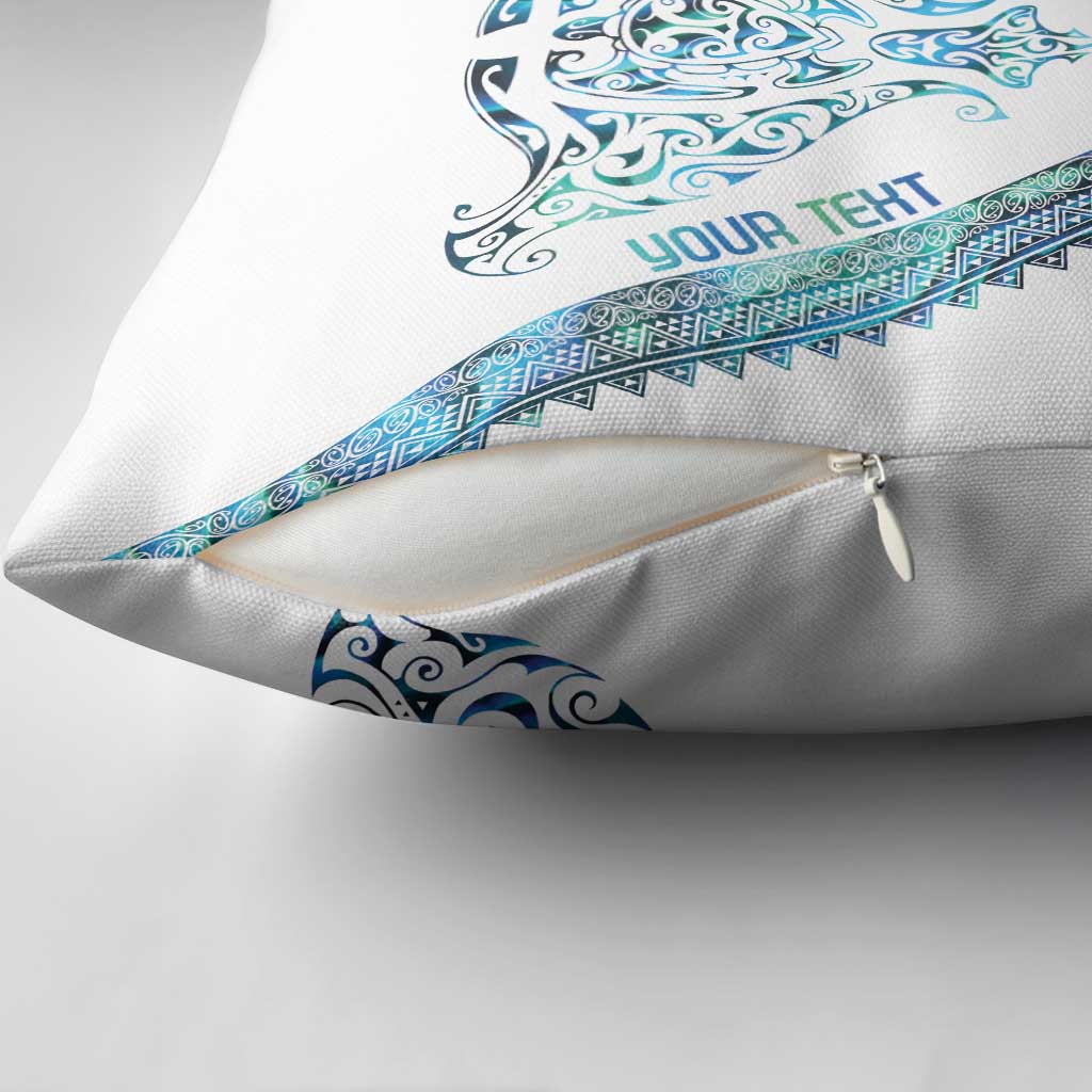 Kahui Whetu Paua shell Kowhaiwhai Taniko Personalised Pillow Cover Manta Ray Shark-Turtle Maori Tribal Style LT9 - Polynesian Pride
