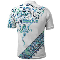 Kahui Whetu Paua shell Kowhaiwhai Taniko Personalised Polo Shirt Manta Ray Shark-Turtle Maori Tribal Style LT9 - Polynesian Pride