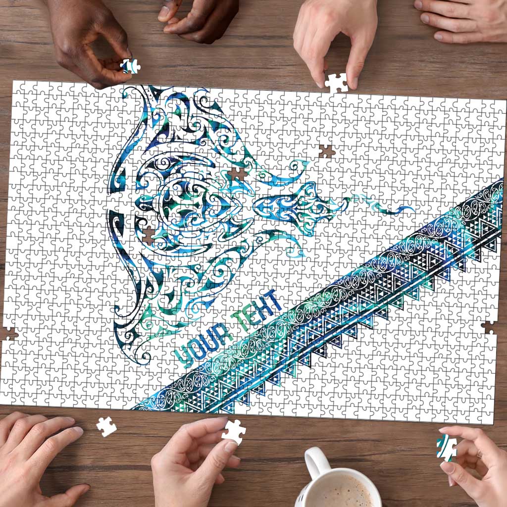 Kahui Whetu Paua shell Kowhaiwhai Taniko Personalised Puzzle Manta Ray Shark-Turtle Maori Tribal Style