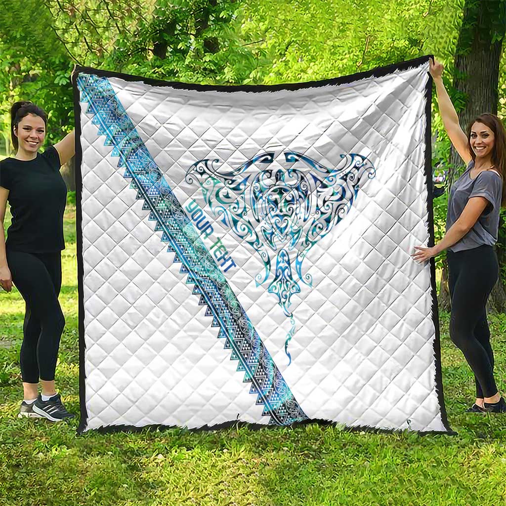 Kahui Whetu Paua shell Kowhaiwhai Taniko Personalised Quilt Manta Ray Shark-Turtle Maori Tribal Style LT9 - Polynesian Pride
