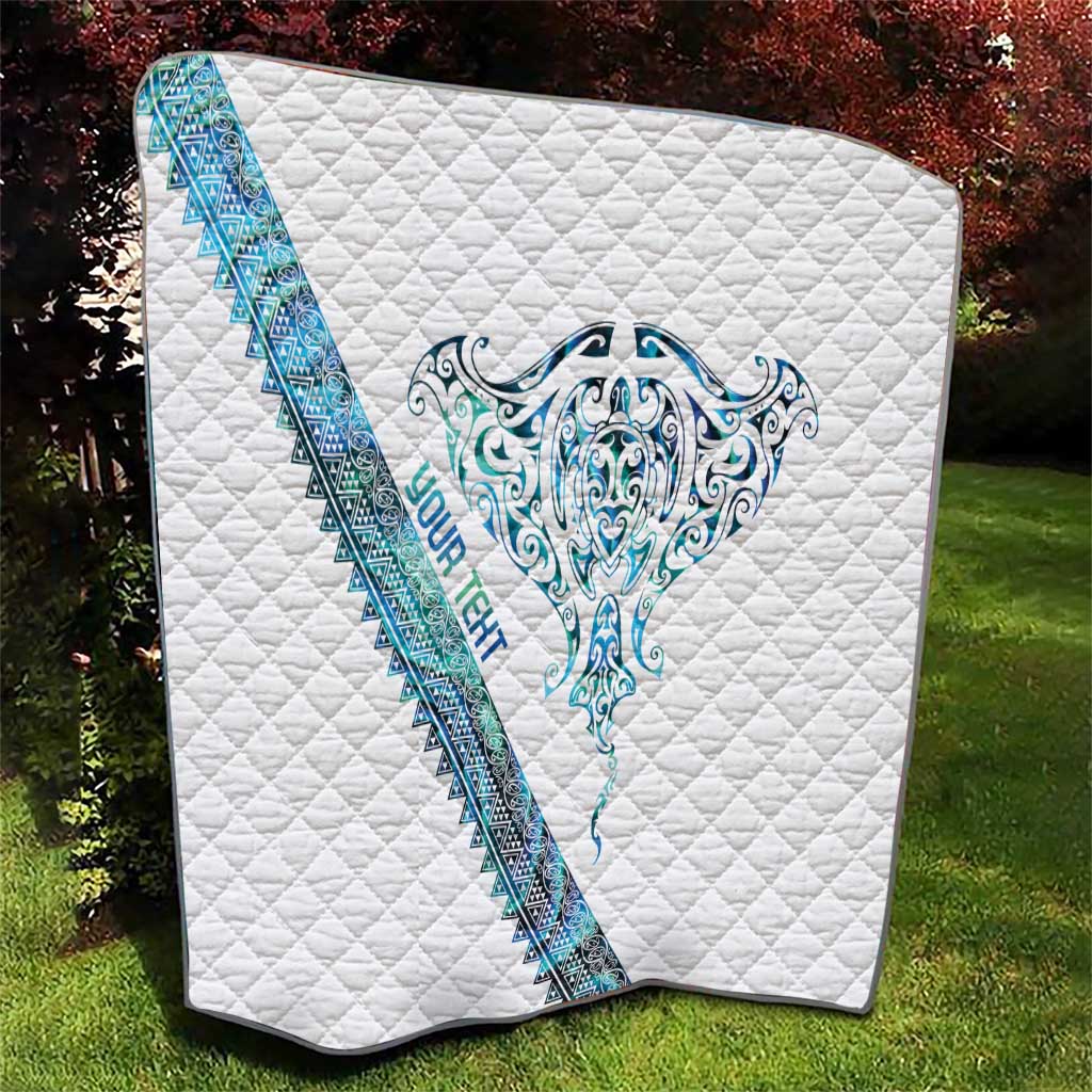 Kahui Whetu Paua shell Kowhaiwhai Taniko Personalised Quilt Manta Ray Shark-Turtle Maori Tribal Style LT9 - Polynesian Pride