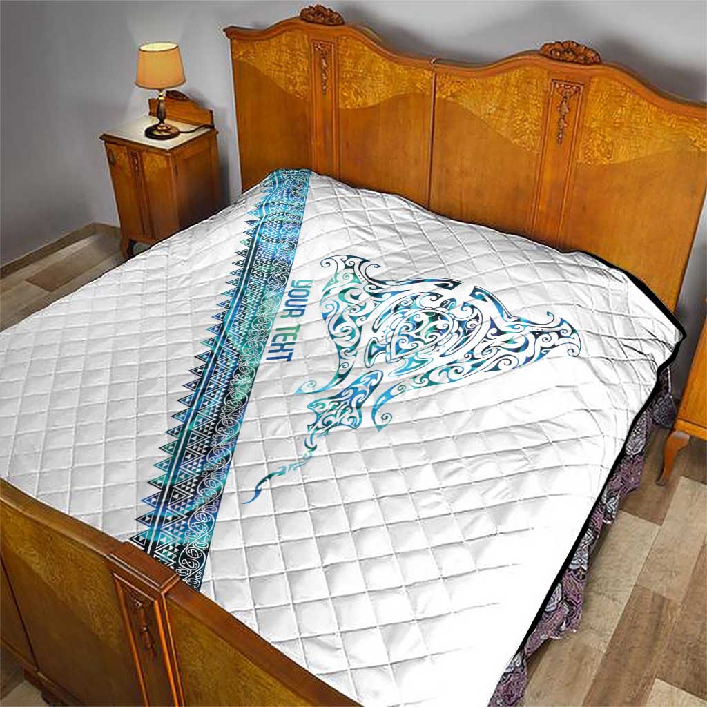 Kahui Whetu Paua shell Kowhaiwhai Taniko Personalised Quilt Manta Ray Shark-Turtle Maori Tribal Style LT9 - Polynesian Pride