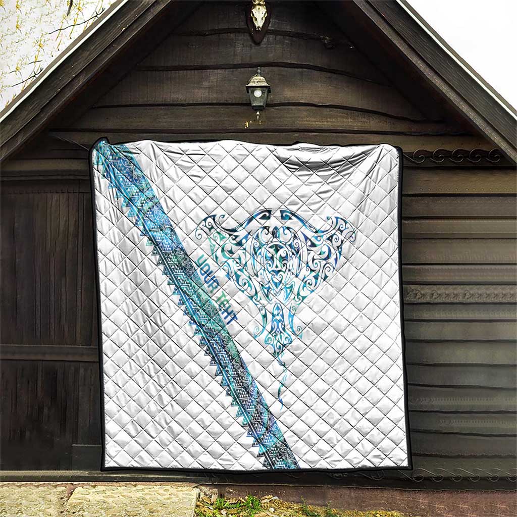 Kahui Whetu Paua shell Kowhaiwhai Taniko Personalised Quilt Manta Ray Shark-Turtle Maori Tribal Style LT9 - Polynesian Pride