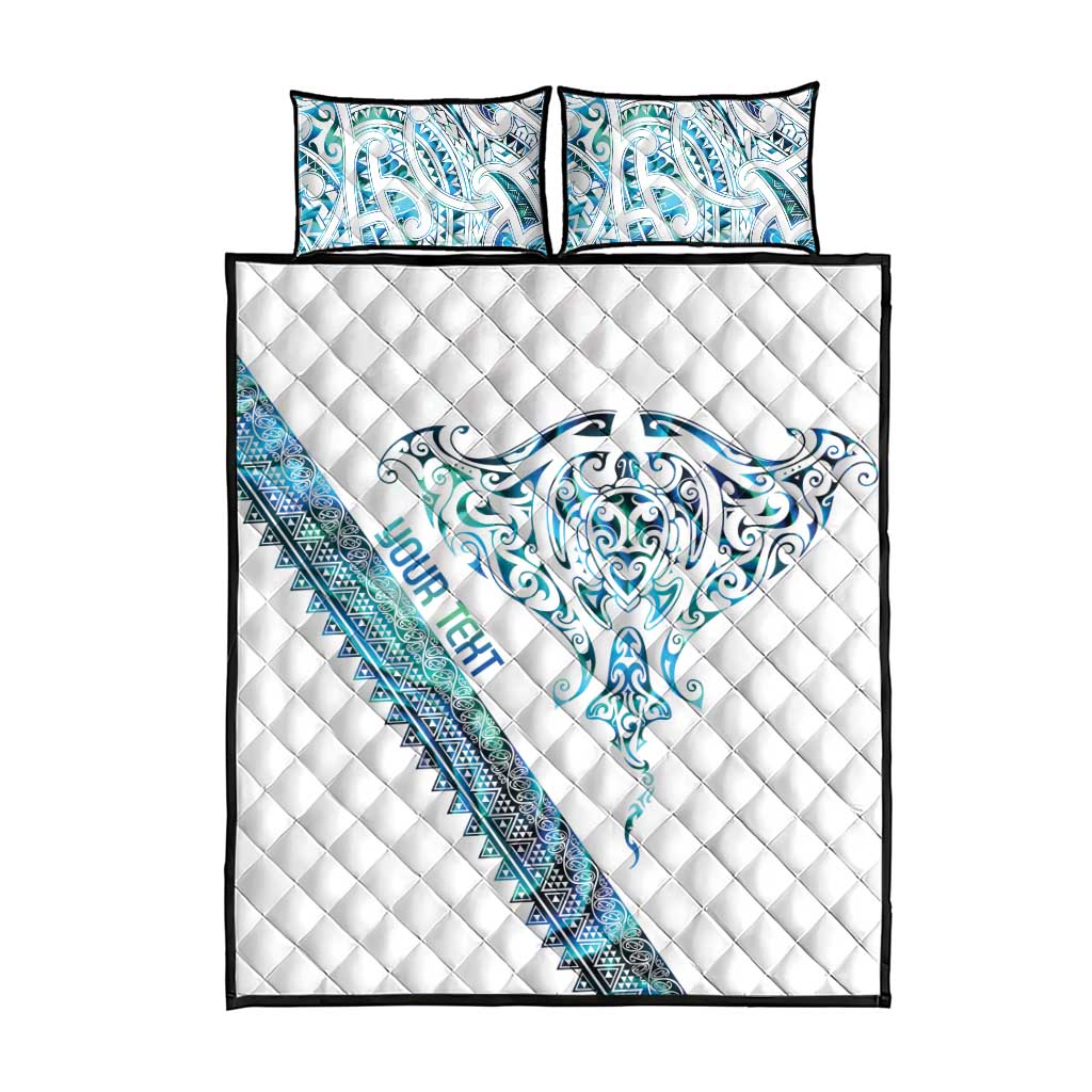 Kahui Whetu Paua shell Kowhaiwhai Taniko Personalised Quilt Bed Set Manta Ray Shark-Turtle Maori Tribal Style LT9 - Polynesian Pride