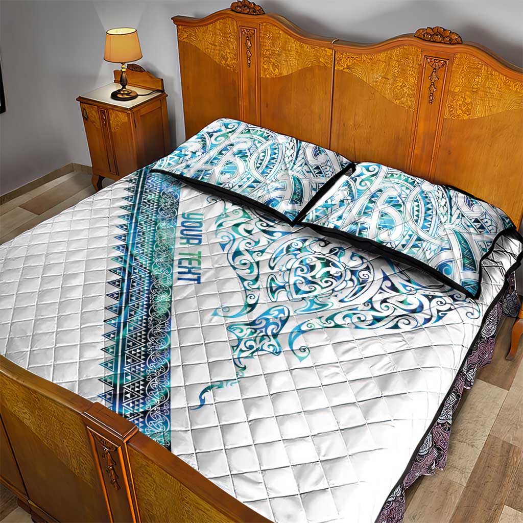 Kahui Whetu Paua shell Kowhaiwhai Taniko Personalised Quilt Bed Set Manta Ray Shark-Turtle Maori Tribal Style LT9 - Polynesian Pride