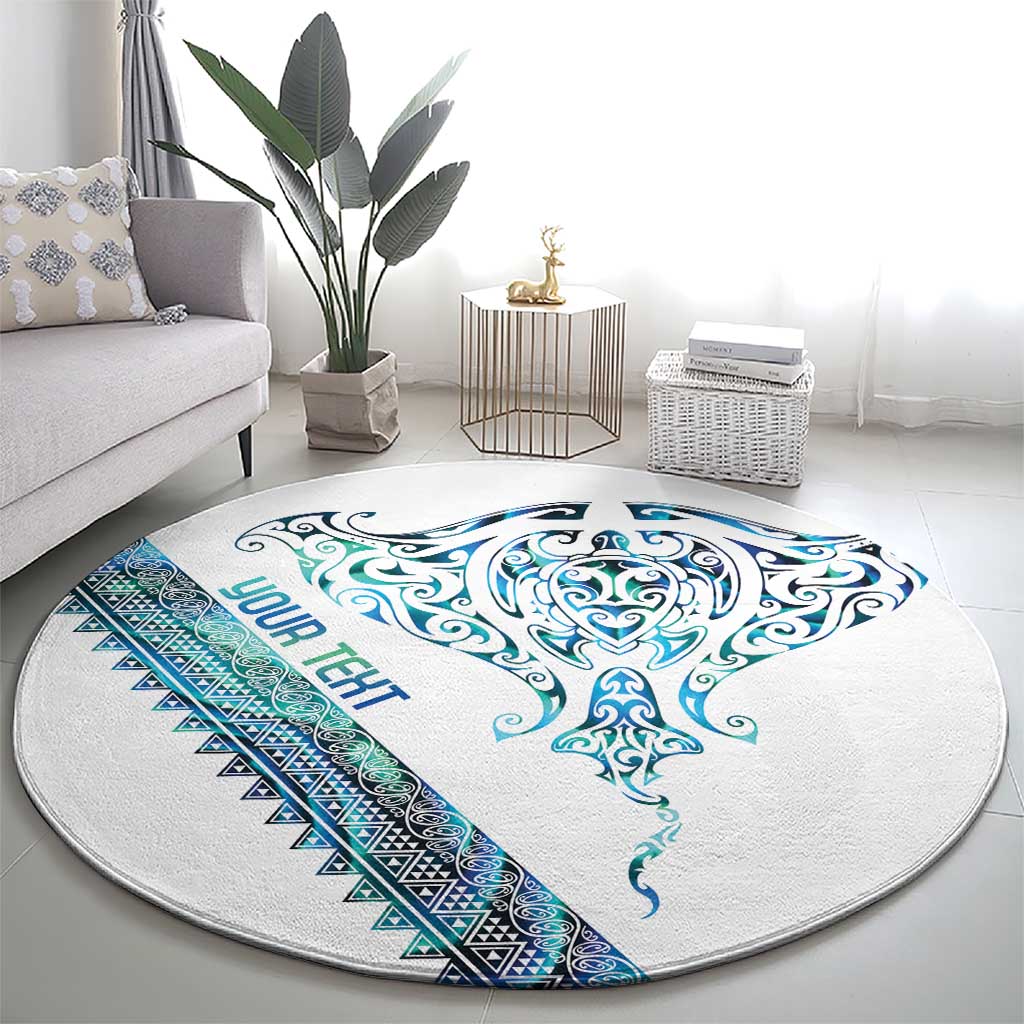 Kahui Whetu Paua shell Kowhaiwhai Taniko Personalised Round Carpet Manta Ray Shark-Turtle Maori Tribal Style LT9 - Polynesian Pride