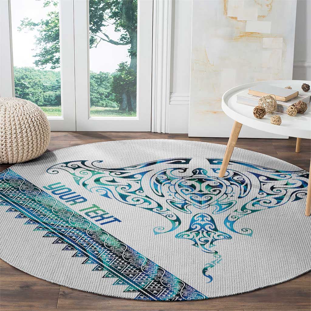 Kahui Whetu Paua shell Kowhaiwhai Taniko Personalised Round Carpet Manta Ray Shark-Turtle Maori Tribal Style LT9 - Polynesian Pride