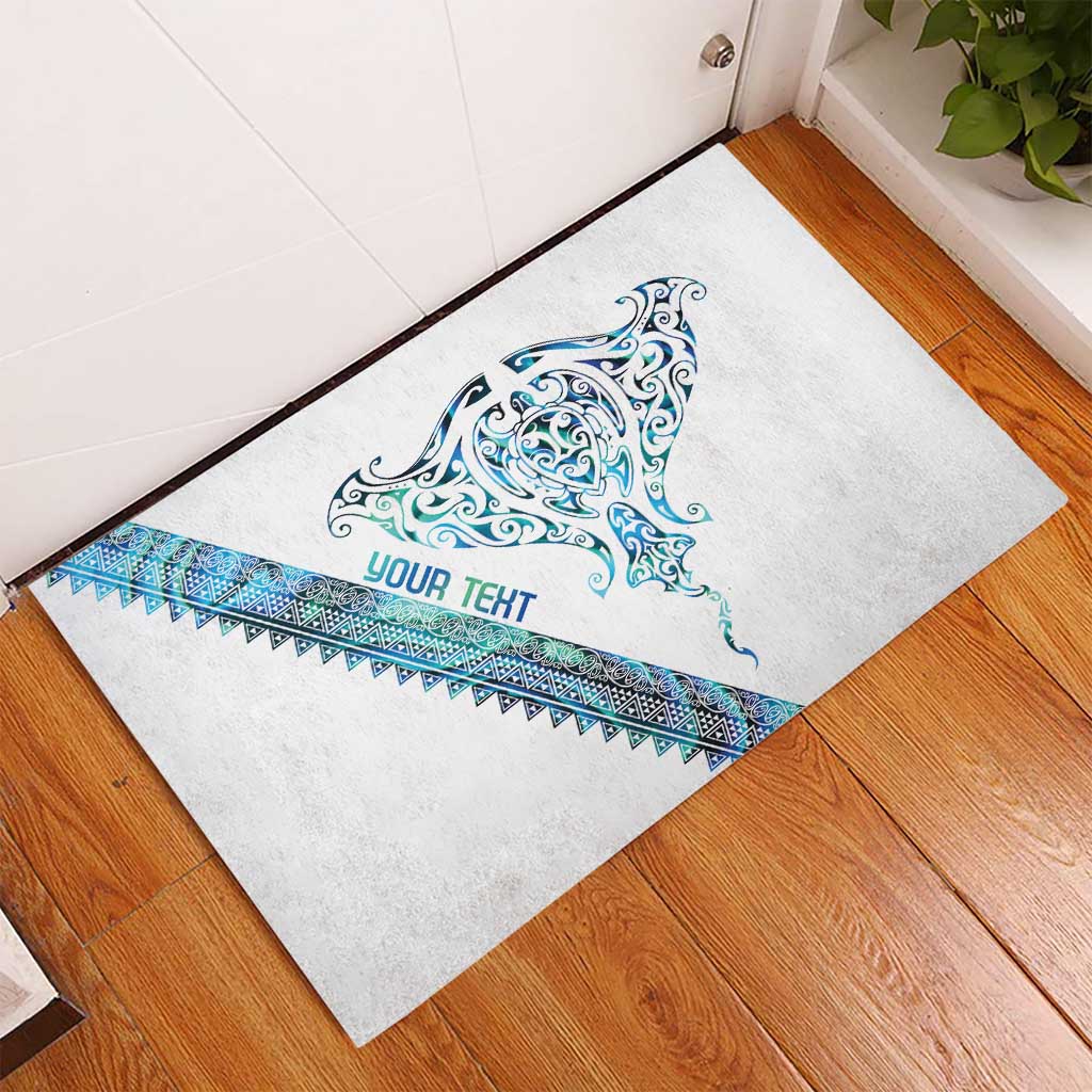 Kahui Whetu Paua shell Kowhaiwhai Taniko Personalised Rubber Doormat Manta Ray Shark-Turtle Maori Tribal Style LT9 - Polynesian Pride