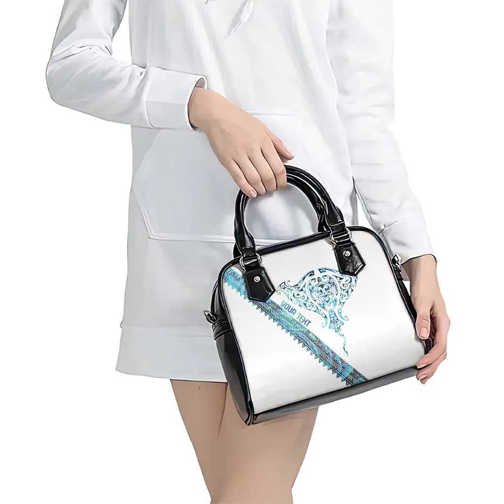 Kahui Whetu Paua shell Kowhaiwhai Taniko Personalised Shoulder Handbag Manta Ray Shark-Turtle Maori Tribal Style LT9 - Polynesian Pride