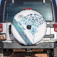 Kahui Whetu Paua shell Kowhaiwhai Taniko Personalised Spare Tire Cover Manta Ray Shark-Turtle Maori Tribal Style LT9 Blue - Polynesian Pride