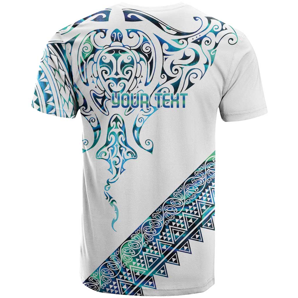 Kahui Whetu Paua shell Kowhaiwhai Taniko Personalised T Shirt Manta Ray Shark-Turtle Maori Tribal Style LT9 - Polynesian Pride