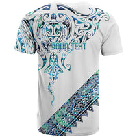 Kahui Whetu Paua shell Kowhaiwhai Taniko Personalised T Shirt Manta Ray Shark-Turtle Maori Tribal Style LT9 - Polynesian Pride