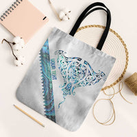 Kahui Whetu Paua shell Kowhaiwhai Taniko Personalised Tote Bag Manta Ray Shark-Turtle Maori Tribal Style LT9 Black Strap One Size Blue - Polynesian Pride