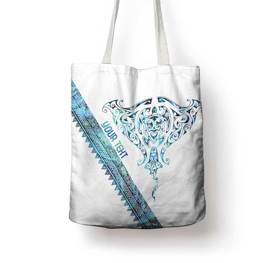 Kahui Whetu Paua shell Kowhaiwhai Taniko Personalised Tote Bag Manta Ray Shark-Turtle Maori Tribal Style LT9 - Polynesian Pride