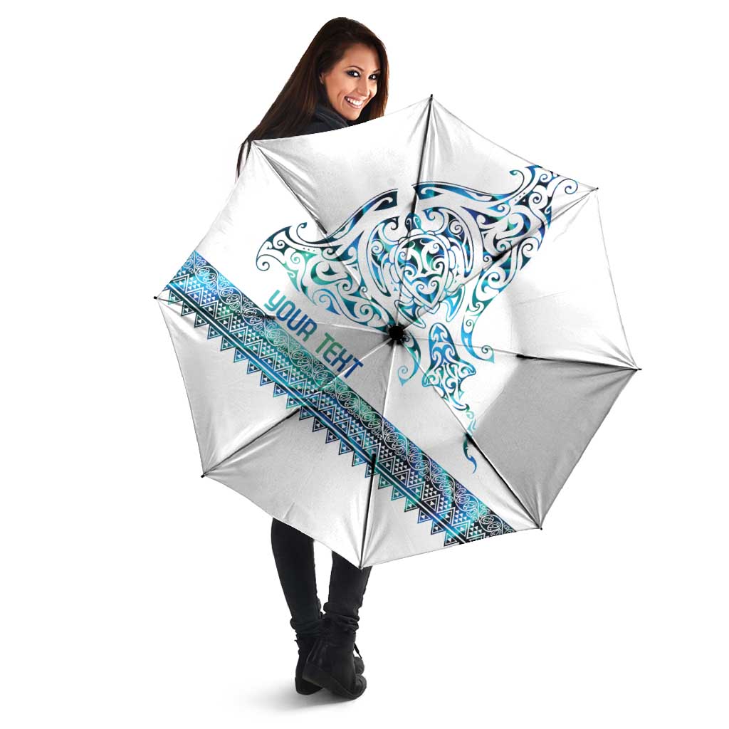 Kahui Whetu Paua shell Kowhaiwhai Taniko Personalised Umbrella Manta Ray Shark-Turtle Maori Tribal Style LT9 - Polynesian Pride