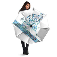 Kahui Whetu Paua shell Kowhaiwhai Taniko Personalised Umbrella Manta Ray Shark-Turtle Maori Tribal Style LT9 - Polynesian Pride