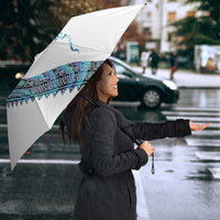 Kahui Whetu Paua shell Kowhaiwhai Taniko Personalised Umbrella Manta Ray Shark-Turtle Maori Tribal Style LT9 - Polynesian Pride