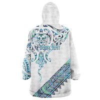 Kahui Whetu Paua shell Kowhaiwhai Taniko Personalised Wearable Blanket Hoodie Manta Ray Shark-Turtle Maori Tribal Style LT9 - Polynesian Pride