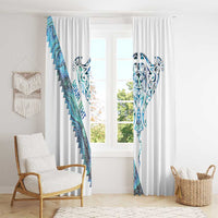 Kahui Whetu Paua shell Kowhaiwhai Taniko Personalised Window Curtain Manta Ray Shark-Turtle Maori Tribal Style LT9 - Polynesian Pride