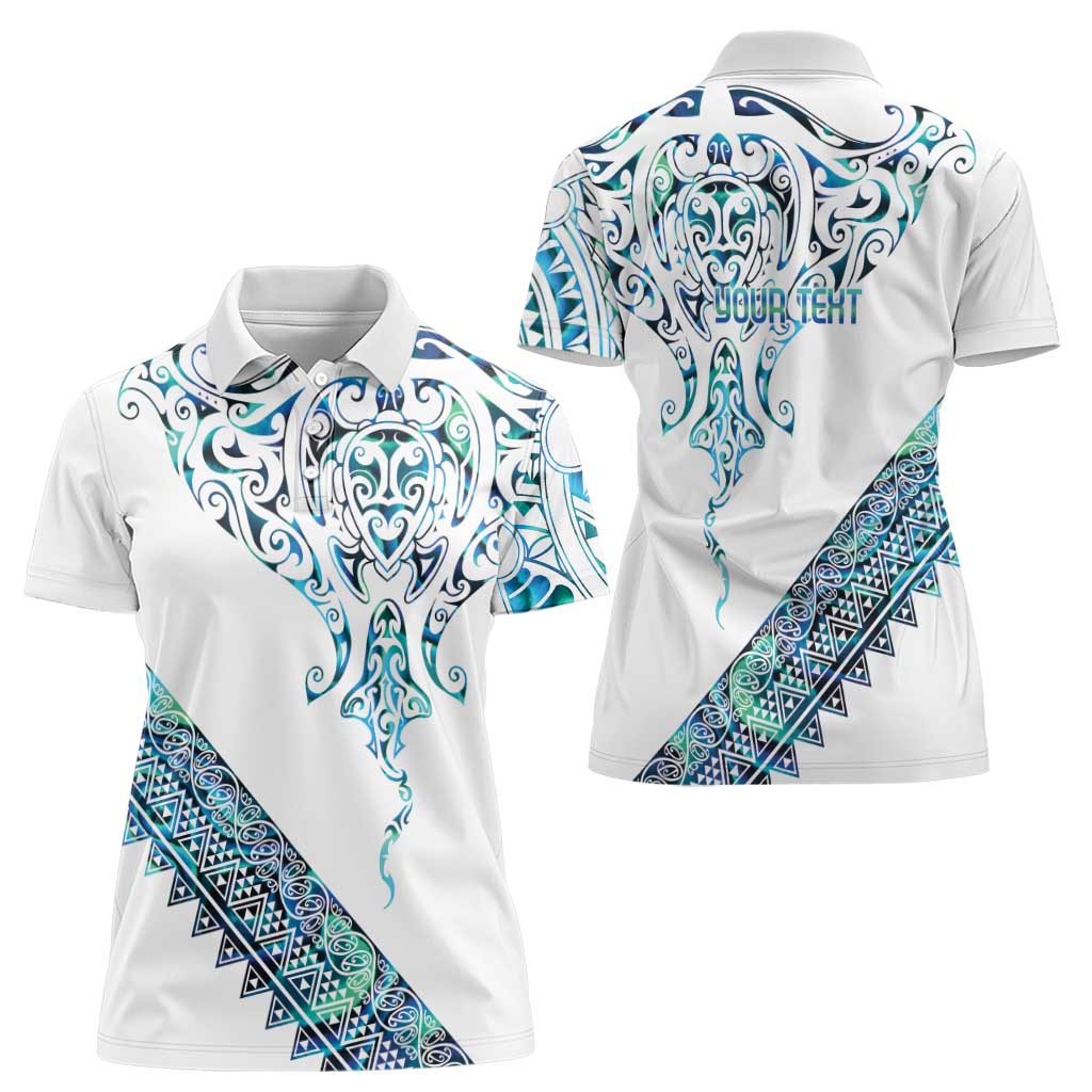 Kahui Whetu Paua shell Kowhaiwhai Taniko Personalised Women Polo Shirt Manta Ray Shark-Turtle Maori Tribal Style LT9 - Polynesian Pride