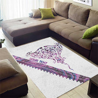 Mawhero Paua shell Kowhaiwhai Taniko Personalised Area Rug Manta Ray Shark-Turtle Maori Tribal Style LT9 - Polynesian Pride