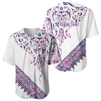 Mawhero Paua shell Kowhaiwhai Taniko Personalised Baseball Jersey Manta Ray Shark-Turtle Maori Tribal Style LT9 - Polynesian Pride