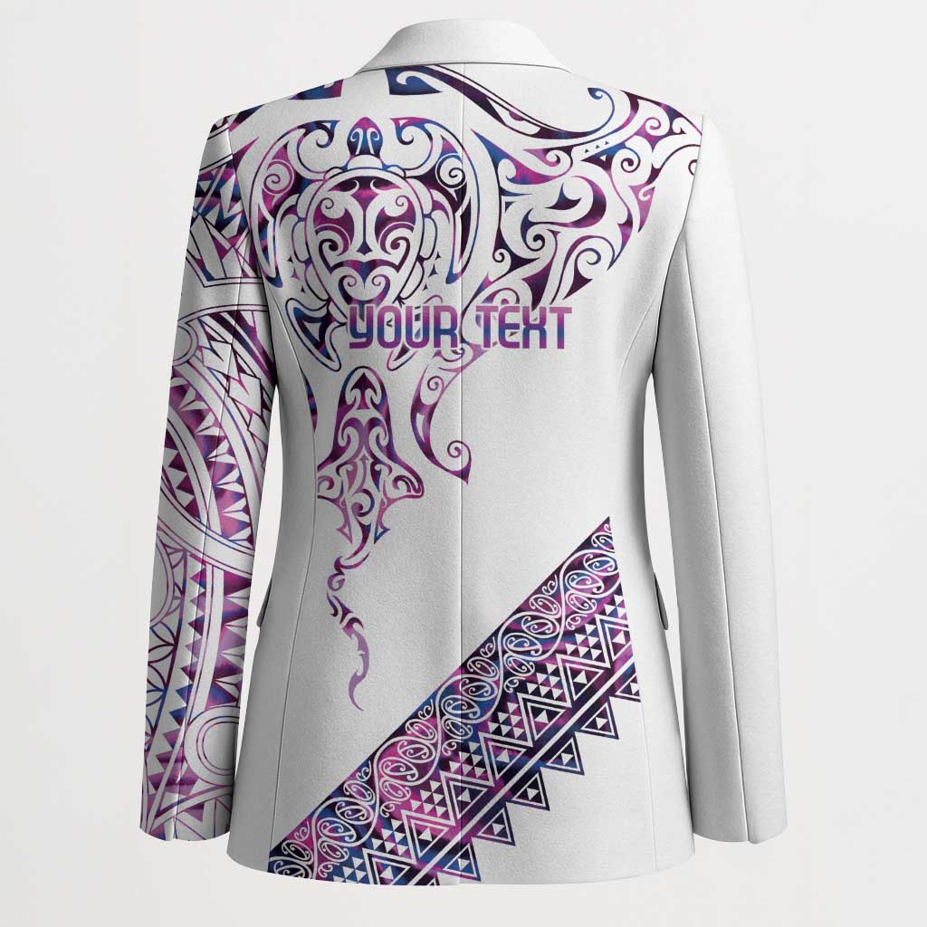 Mawhero Paua shell Kowhaiwhai Taniko Personalised Blazer Manta Ray Shark-Turtle Maori Tribal Style