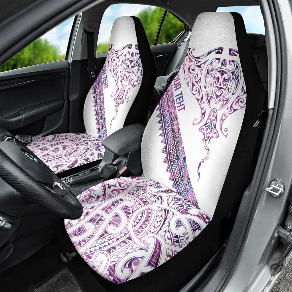 Mawhero Paua shell Kowhaiwhai Taniko Personalised Car Seat Cover Manta Ray Shark-Turtle Maori Tribal Style LT9 - Polynesian Pride