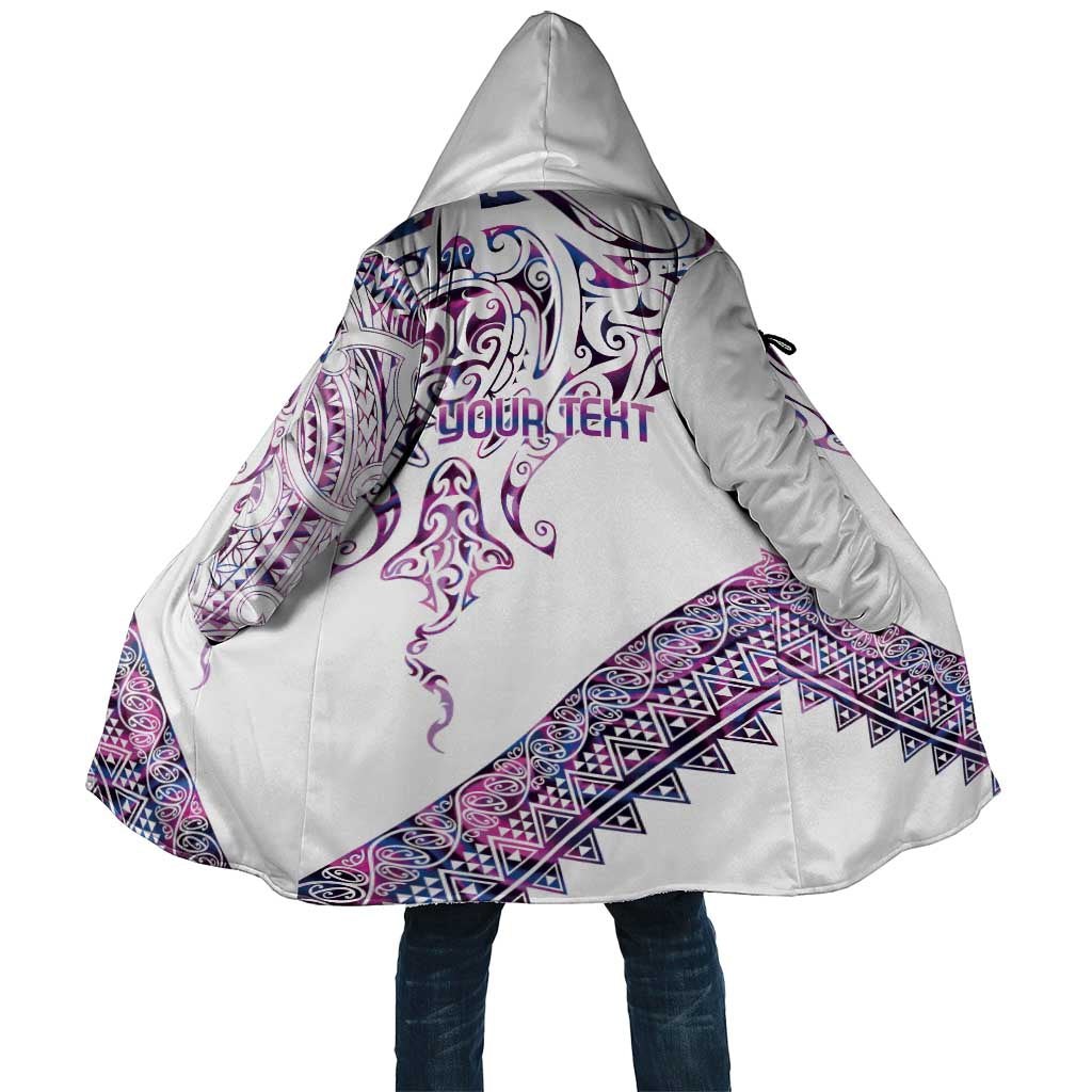 Mawhero Paua shell Kowhaiwhai Taniko Personalised Cloak Manta Ray Shark-Turtle Maori Tribal Style LT9 Unisex Pink - Polynesian Pride