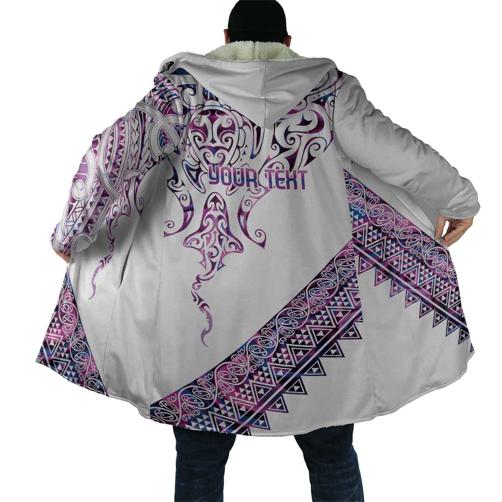 Mawhero Paua shell Kowhaiwhai Taniko Personalised Cloak Manta Ray Shark-Turtle Maori Tribal Style LT9 - Polynesian Pride