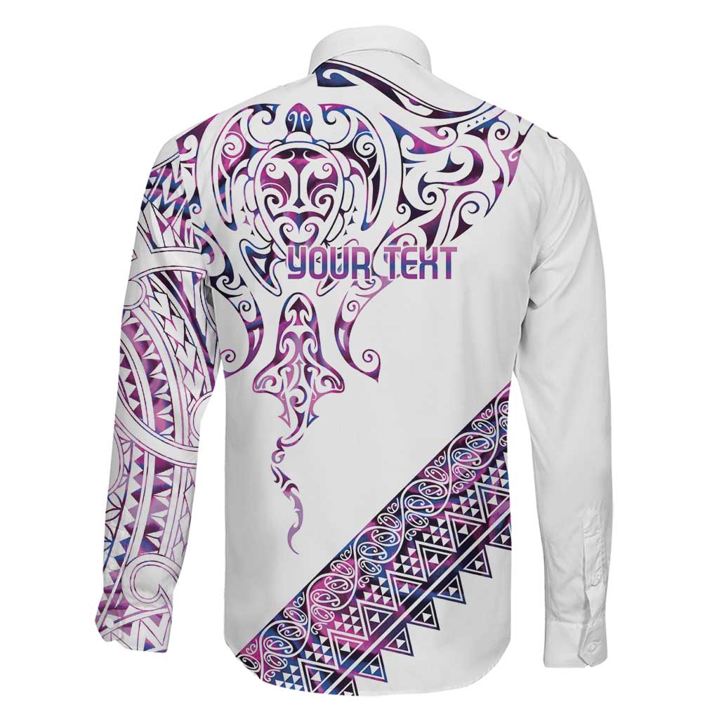 Mawhero Paua shell Kowhaiwhai Taniko Personalised Family Matching Tank Maxi Dress and Hawaiian Shirt Manta Ray Shark-Turtle Maori Tribal Style LT9 - Polynesian Pride