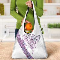 Mawhero Paua shell Kowhaiwhai Taniko Personalised Grocery Bag Manta Ray Shark-Turtle Maori Tribal Style LT9 - Polynesian Pride