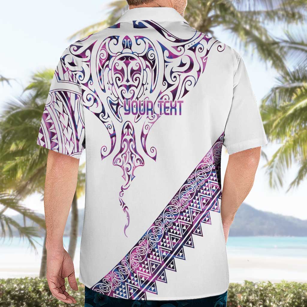 Mawhero Paua shell Kowhaiwhai Taniko Personalised Hawaiian Shirt Manta Ray Shark-Turtle Maori Tribal Style LT9 - Polynesian Pride