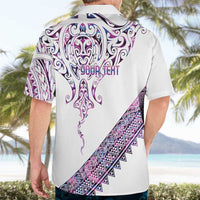 Mawhero Paua shell Kowhaiwhai Taniko Personalised Hawaiian Shirt Manta Ray Shark-Turtle Maori Tribal Style LT9 - Polynesian Pride