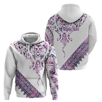 Mawhero Paua shell Kowhaiwhai Taniko Personalised Hoodie Manta Ray Shark-Turtle Maori Tribal Style LT9 - Polynesian Pride