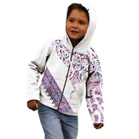 Mawhero Paua shell Kowhaiwhai Taniko Personalised Kid Hoodie Manta Ray Shark-Turtle Maori Tribal Style LT9 - Polynesian Pride