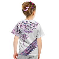 Mawhero Paua shell Kowhaiwhai Taniko Personalised Kid T Shirt Manta Ray Shark-Turtle Maori Tribal Style LT9 - Polynesian Pride